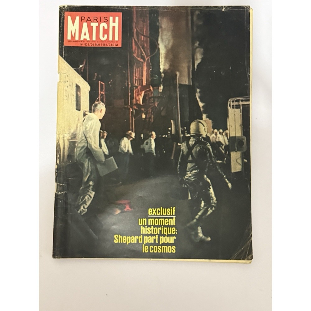 Paris Match No 632 May 20 1961 Alan Shepard Space Flight French Magazine VTG